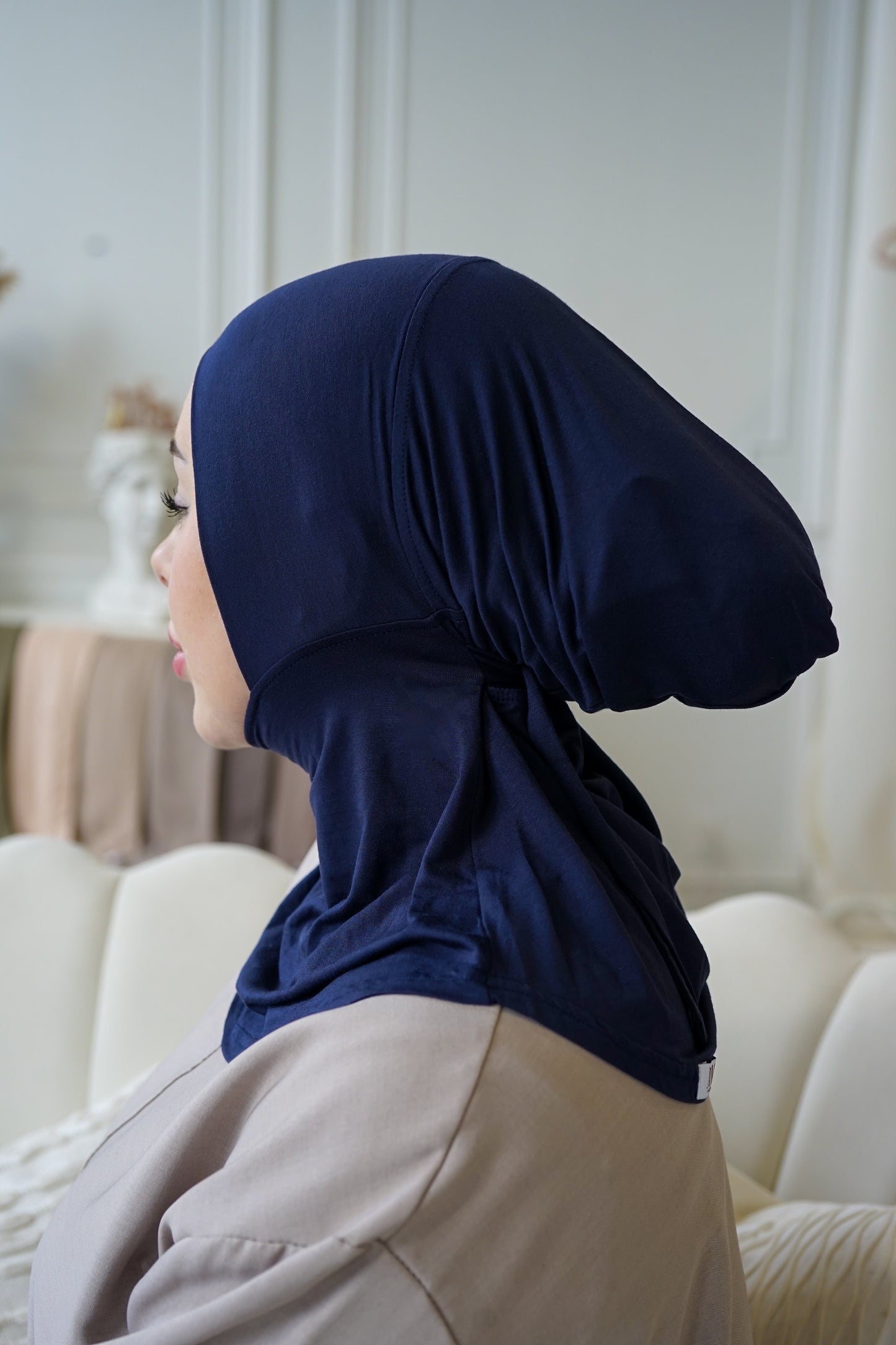 MIDNIGHT BLUE ensemble hijab & bonnet ninja