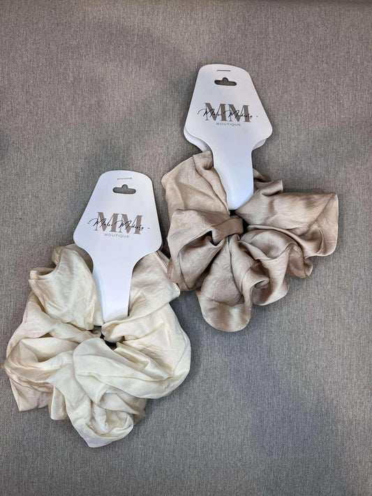 Duo DUNE & CREAM Silk Scrunchies