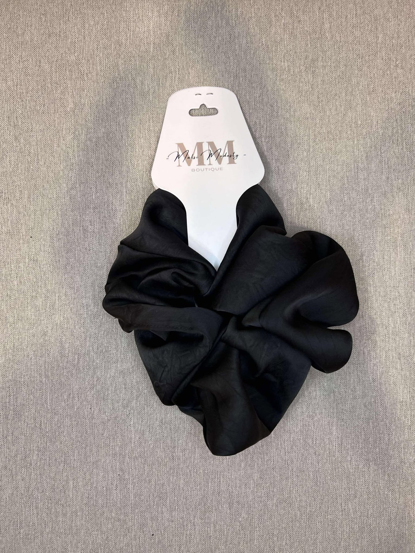 BLACK Silk Scrunchies